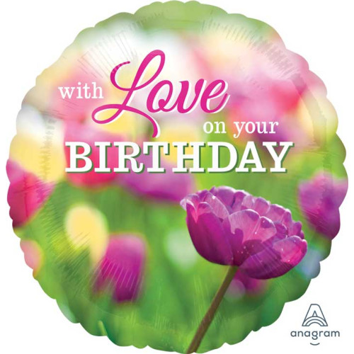 18 inch With Love HBD balloon