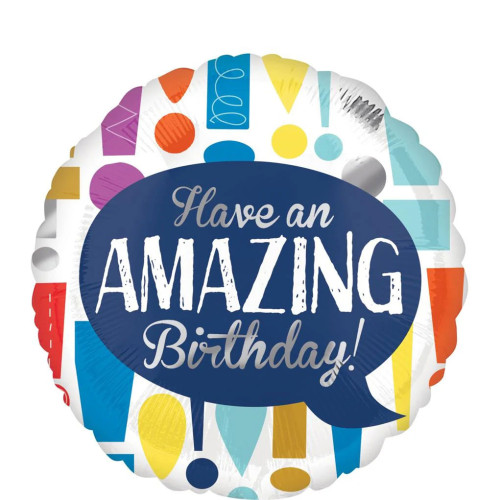 18 inch Amazing Birthday Foil balloon 18 inch Amazing Birthday Foil balloon