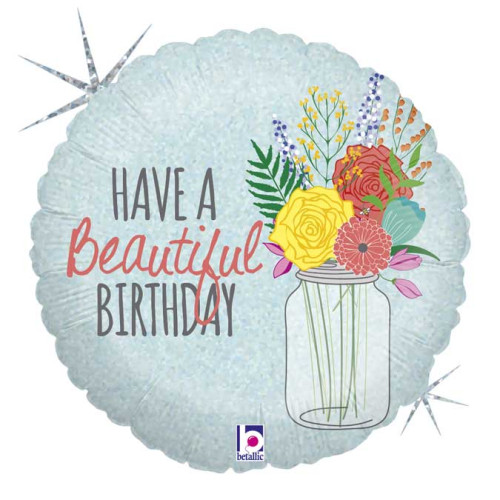 18 inch Beautiful Birthday balloon