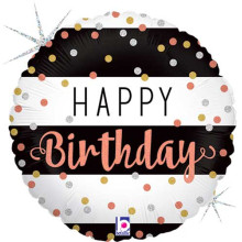 18 inch Rose Gold Birthday balloon