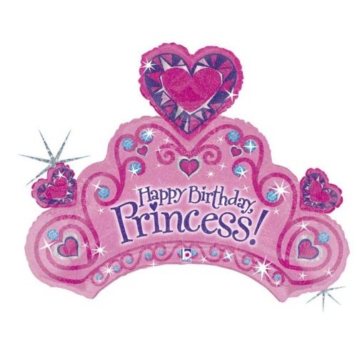 34 inch Happy Birthday Tiara balloon 34 inch Happy Birthday Tiara balloon