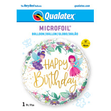 18 inch Birthday Wild Flower Fairies balloon 18 inch Birthday Wild Flower Fairies balloon