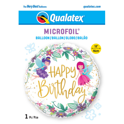 18 inch Birthday Wild Flower Fairies balloon 18 inch Birthday Wild Flower Fairies balloon