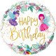 18 inch Birthday Wild Flower Fairies balloon 18 inch Birthday Wild Flower Fairies balloon