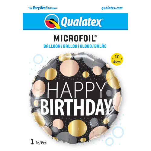 18 inch Birthday Big Metallic Dots balloon 18 inch Birthday Big Metallic Dots balloon