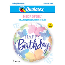 18 inch Birthday Beautiful Butterflies balloon