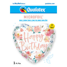 18 inch Birthday Watercolor Roses balloon