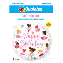 18 inch Birthday Ballerinas balloon