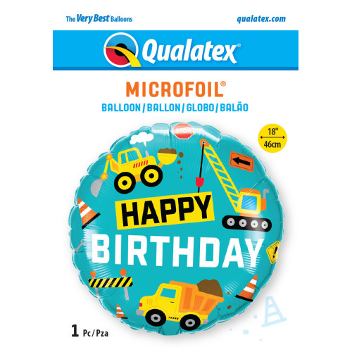 18 inch Birthday Construction balloon 18 inch Birthday Construction balloon