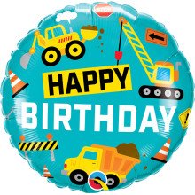 18 inch Birthday Construction balloon