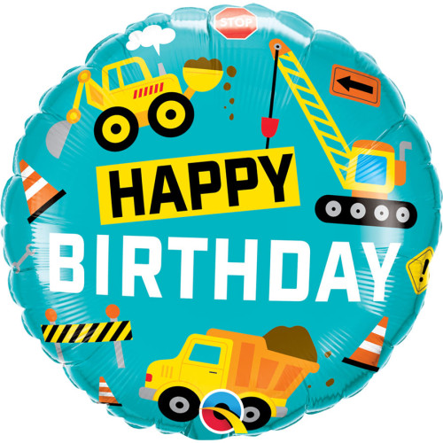 18 inch Birthday Construction balloon 18 inch Birthday Construction balloon