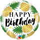 18 inch Birthday Golden Pineapple balloon