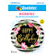18 inch Birthday Hibiscus Stripes balloon 18 inch Birthday Hibiscus Stripes balloon