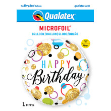 18 inch Birthday Glitter Dots balloon