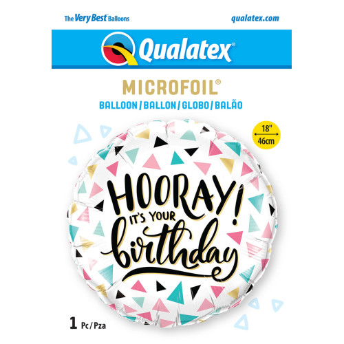 18 inch Birthday Hooray balloon