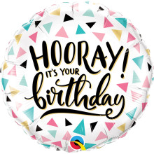 18 inch Birthday Hooray balloon