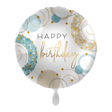 18 inch Golden Blue Birthday Premioloon balloon