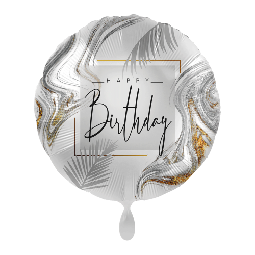 18 inch Modern Silver Birthday Premioloon balloon
