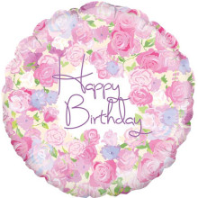18 inch Vintage Floral Birthday balloon