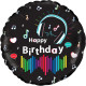 18 inch Media Music Birthday Holographic balloon