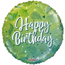 18 inch ECO ONE Balloon - Birthday Green Motifs 18 inch ECO ONE Balloon - Birthday Green Motifs
