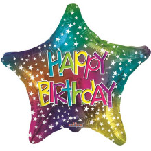 18 inch Birthday Star Multicolour Balloon