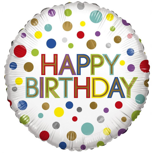 بالون عيد ميلاد منقط كونفتي 18 إنش