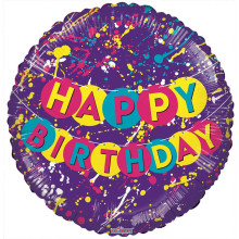 18 inch PR BIRTHDAY PAINT SPOTS GB