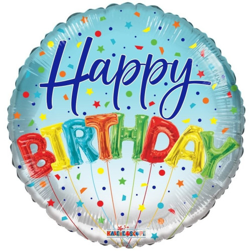 بالون عيد ميلاد سماور وابيض 18 إنش