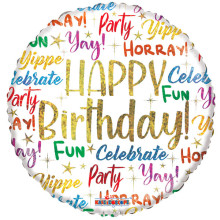 18 inch BIRTHDAY MESSAGES balloons