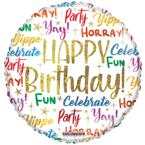 بالون عيد ميلاد توقيعات 18 إنش