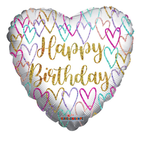 بالون عيد ميلاد القلوب 18 إنش بالون عيد ميلاد القلوب 18 إنش