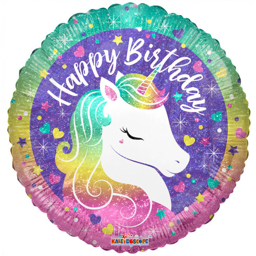18 inch BDAY RAINBOW UNICORN balloons 18 inch BDAY RAINBOW UNICORN balloons