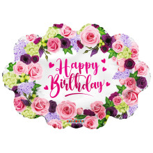 28 inch PR BDAY FLOWER WREATH balloons