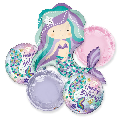 Birthday MERMAID Balloon BOUQUET