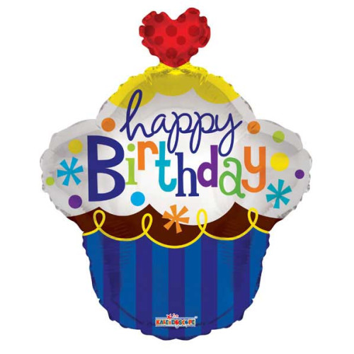 22 inch CUPCAKE BIRTHDAY WITH HEART SHAPE