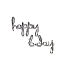 Script Phrase "HAPPY B.DAY"silver balloon