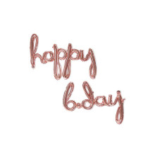 Script Phrase "HAPPY B.DAY" rose gold balloon