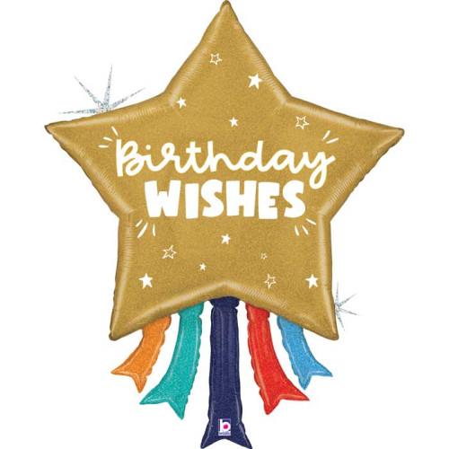 43 inch Birthday Wishes Star balloon 43 inch Birthday Wishes Star balloon