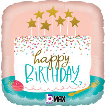 18 inch Birthday Confetti Cake balloon