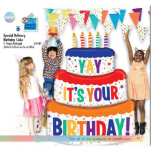 120 cm inch Special Delivery B-Day Cake balloon