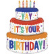 120 cm inch Special Delivery B-Day Cake balloon