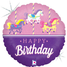 18 inch Carousel Birthday balloon
