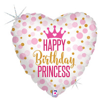 18 inch Glitter Birthday Princess balloon