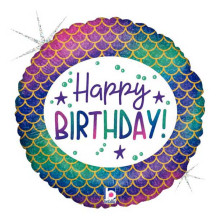 بالون عيد ميلاد حورية البحر 18 إنش