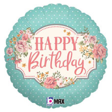 بالون عيد ميلادسماوي فراشات 18 إنش