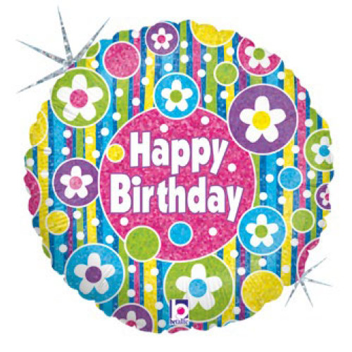 بالون عيد ميلاد زهرة الفقاعة 18 إنش بالون عيد ميلاد زهرة الفقاعة 18 إنش