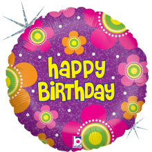 18 inch Birthday Flowers balloon