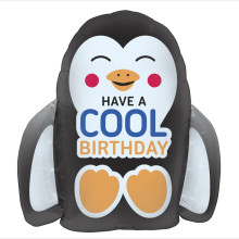 23 inch Cool Birthday Penguin Packaged balloon