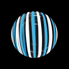 18 inch Stripe White & Blue Bubble Balloons